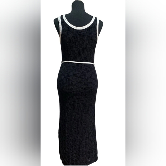 Nine West Crochet Tie Waist Maxi Dress - Picture 8 of 11